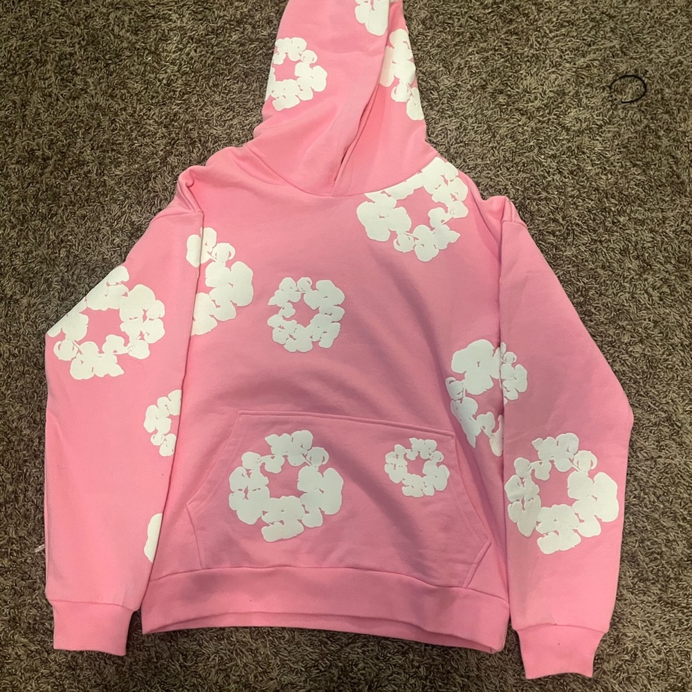 Pink Floral Hoodie